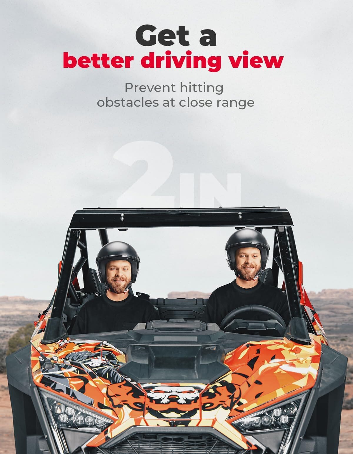 Kemimoto '20-'23 Polaris RZR PRO XP 2" Main Driver Seat Risers - 4 Pieces