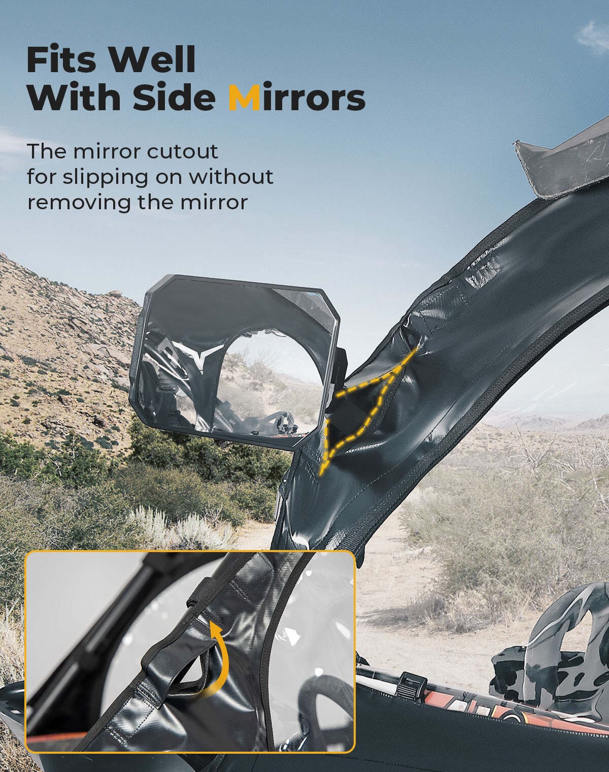 Kemimoto '20-'24 CF Moto ZForce 950 Upper Windows Sof Cab Enclosure