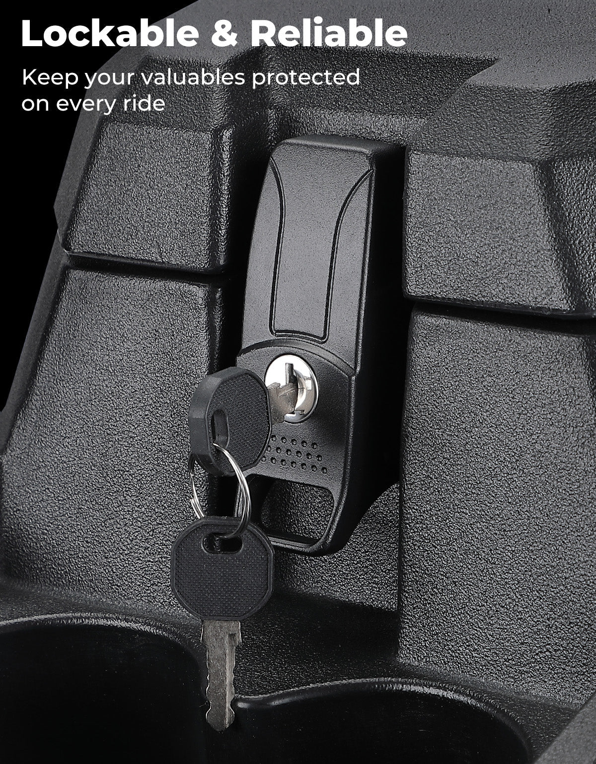 Kemimoto '20-'24 Polaris Ranger XP 1000/ Crew UTV Bench Seat Center Console Box