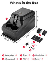 Kemimoto '20-'24 Polaris Ranger XP 1000/ Crew UTV Bench Seat Center Console Box