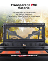 Kemimoto '20-'24 Polaris Ranger XP 1000 Upgraded PVC Rear Window