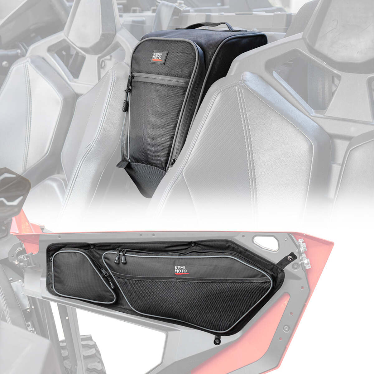 Kemimoto '20-'24 Polaris RZR Pro XP 1680D Door Bags & Center Bag
