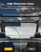 Kemimoto '20-'24 Polaris RZR Pro XP/ RZR Turbo R Glass Windshield w/ Manual Wipers