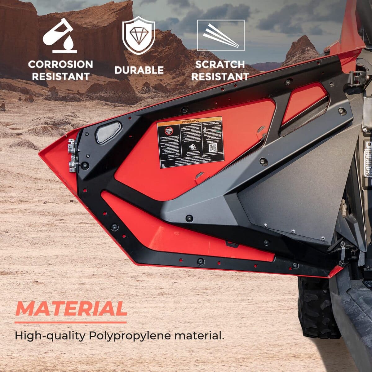 Kemimoto '20-'24 Polaris RZR PRO XP Seater Door Inserts Lower Half Door