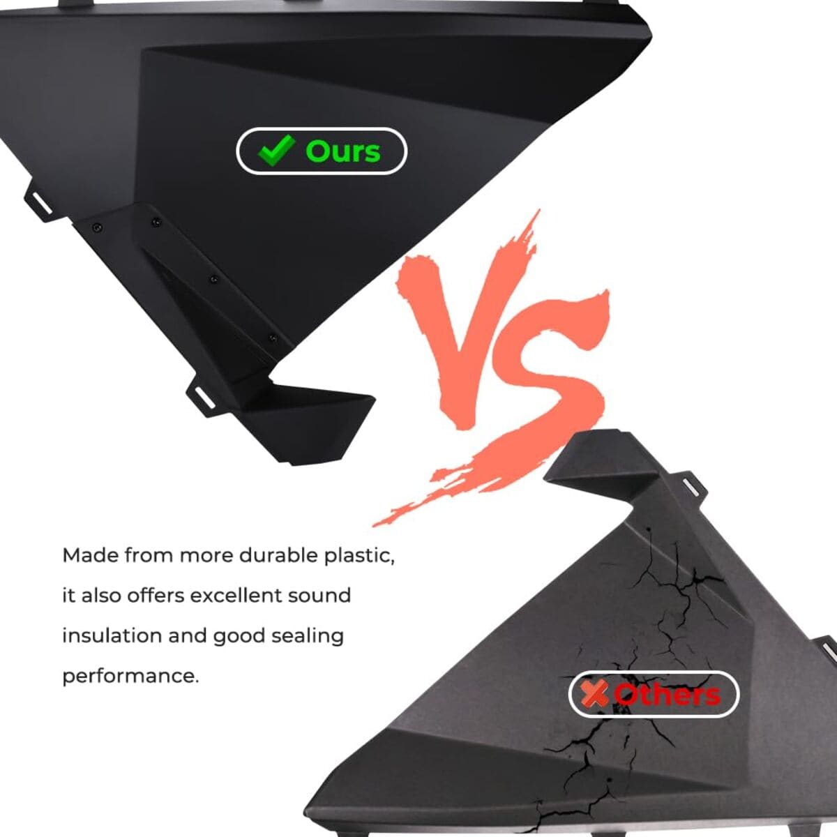 Kemimoto '20-'24 Polaris RZR PRO XP Seater Door Inserts Lower Half Door