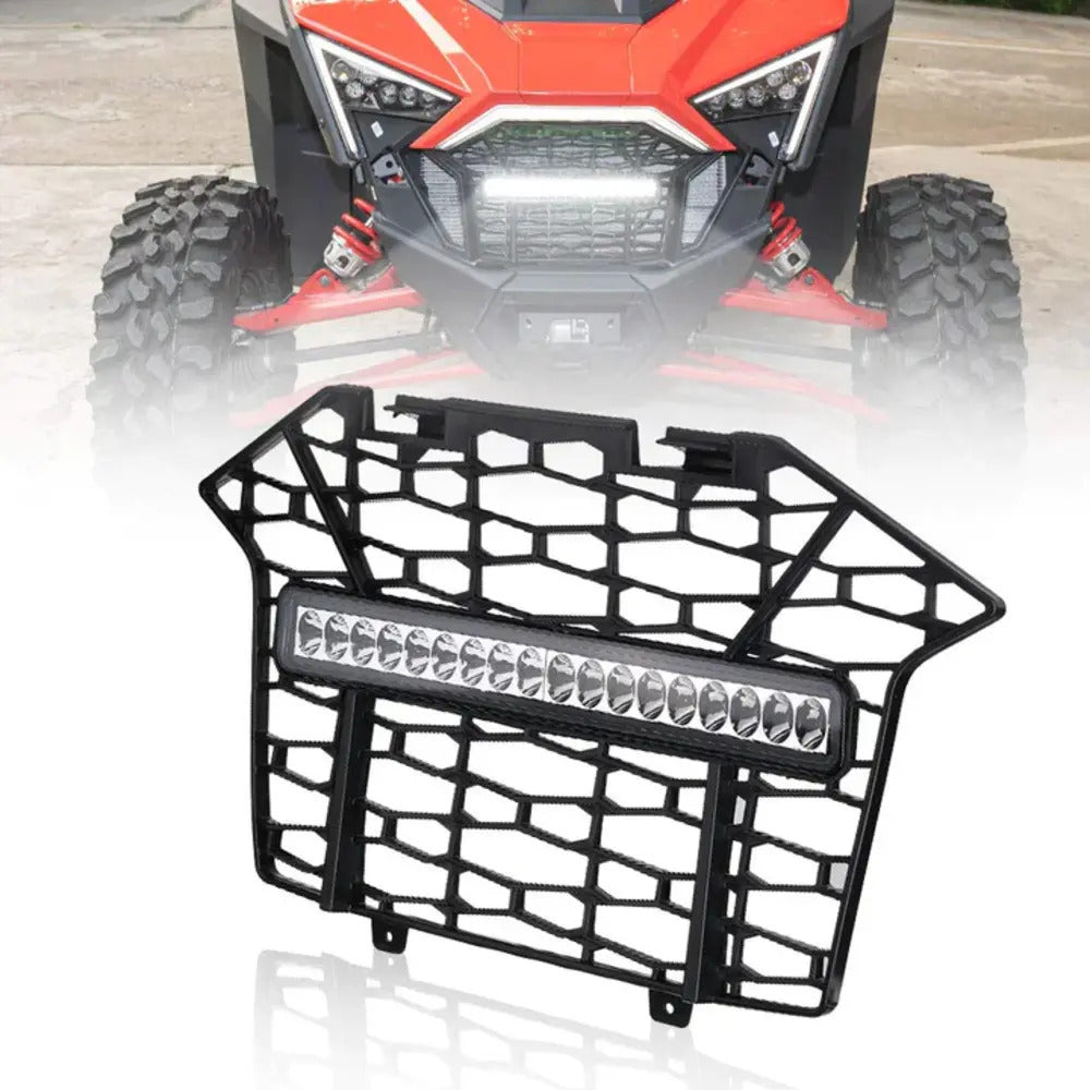 Kemimoto '20-'24 Polaris RZR Pro XP Soft Upper Doors & Front Mesh Grill With LED Light Bar
