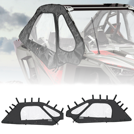 Kemimoto '20-'24 Polaris RZR Pro XP Upgraded Soft Upper Door Cab Enclosure