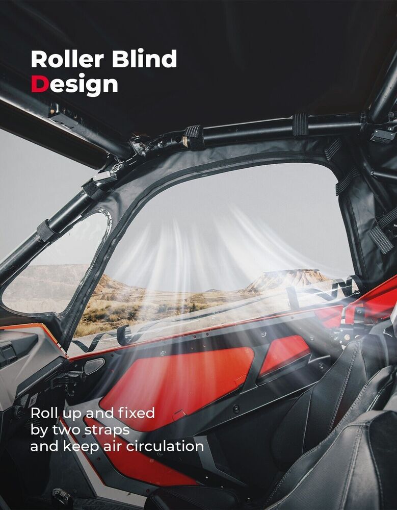 Kemimoto '20-'24 Polaris RZR Pro XP Upgraded Soft Upper Door Cab Enclosure