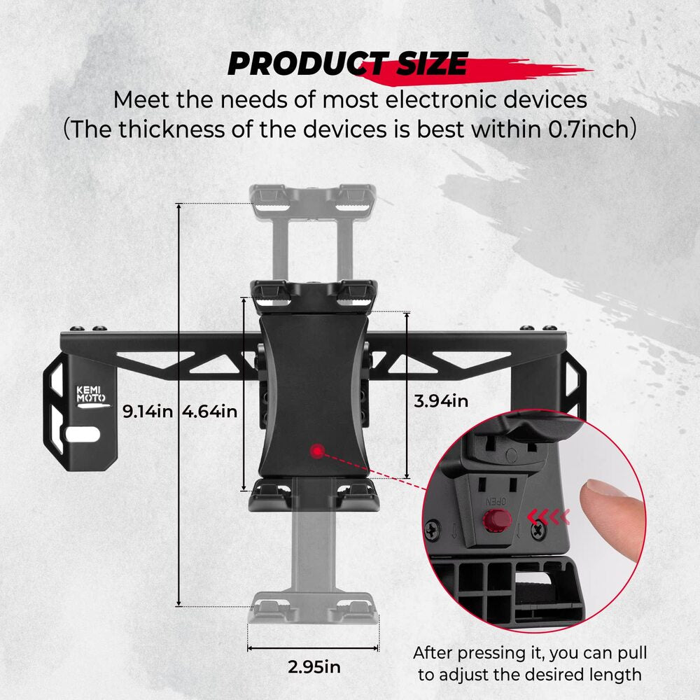 Kemimoto '20-'24 Polaris RZR Pro XP/XP 4 Electronic Device Mounts