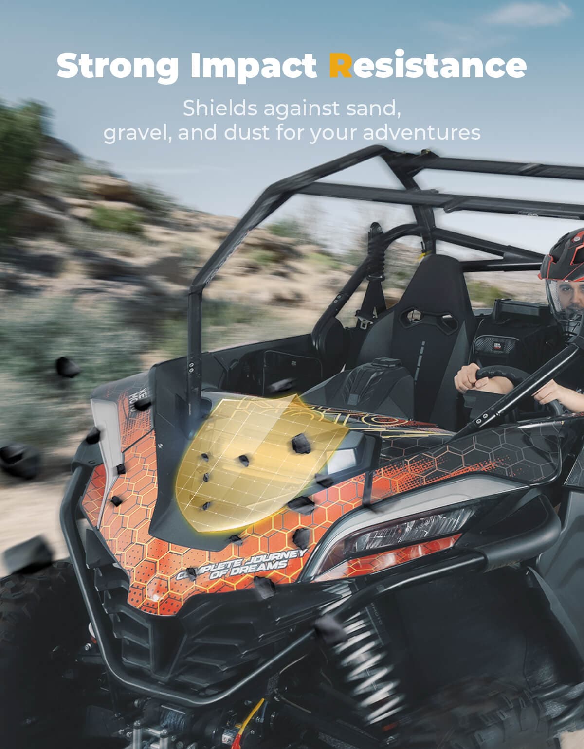 Kemimoto '20+ CFMoto ZForce 950 UTV Hood Scoop w/ Light