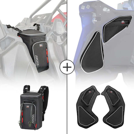 Kemimoto '20+ Polaris RZR Pro XP 4 Cargo Bag Backpacks & Rear Door Bags
