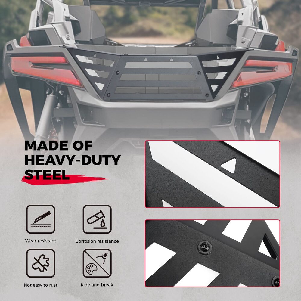 Kemimoto '22-'24 Polaris RZR Pro R Rear Cargo Bed Extender Tailgate