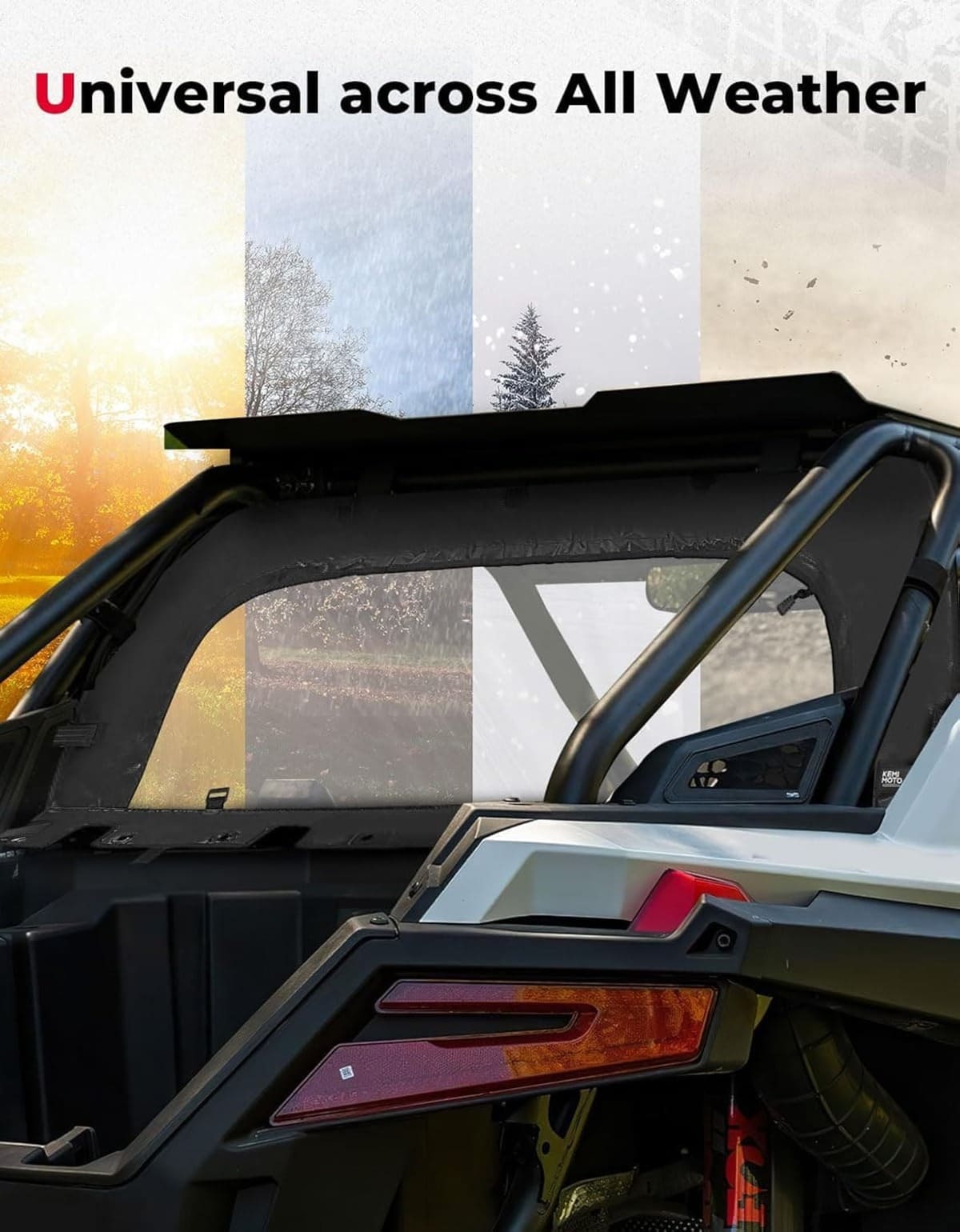 Kemimoto '22-'24 Polaris RZR Pro R Soft Rear Windshield