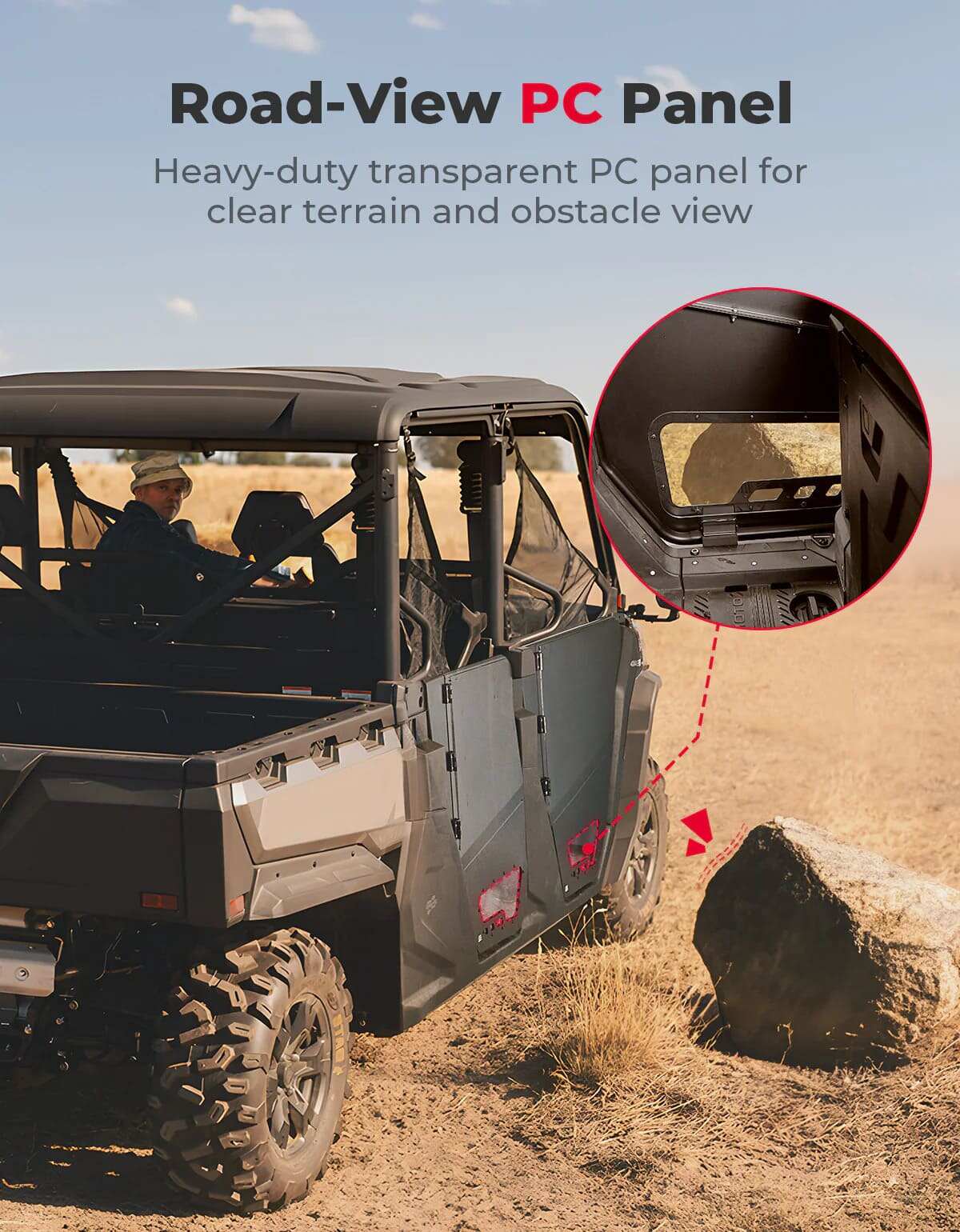 Kemimoto '22-'25 CF Moto UForce 1000XL 4 Piece Aluminum Half Doors