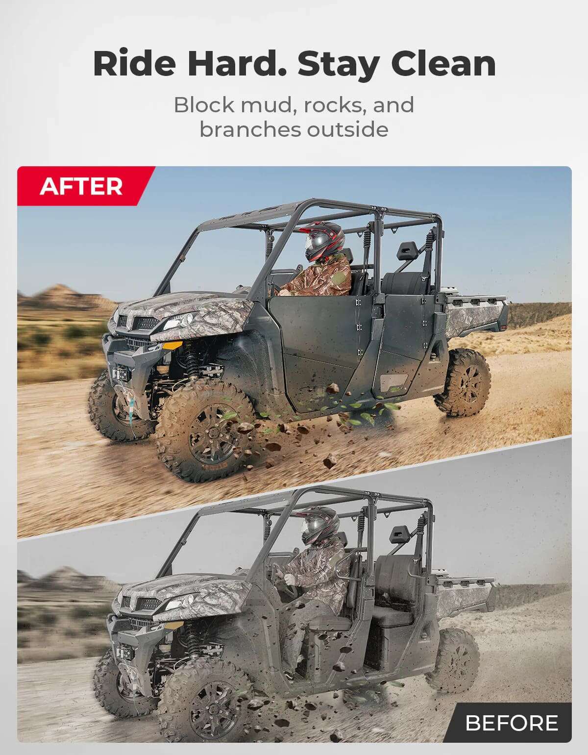 Kemimoto '22-'25 CF Moto UForce 1000XL 4 Piece Aluminum Half Doors