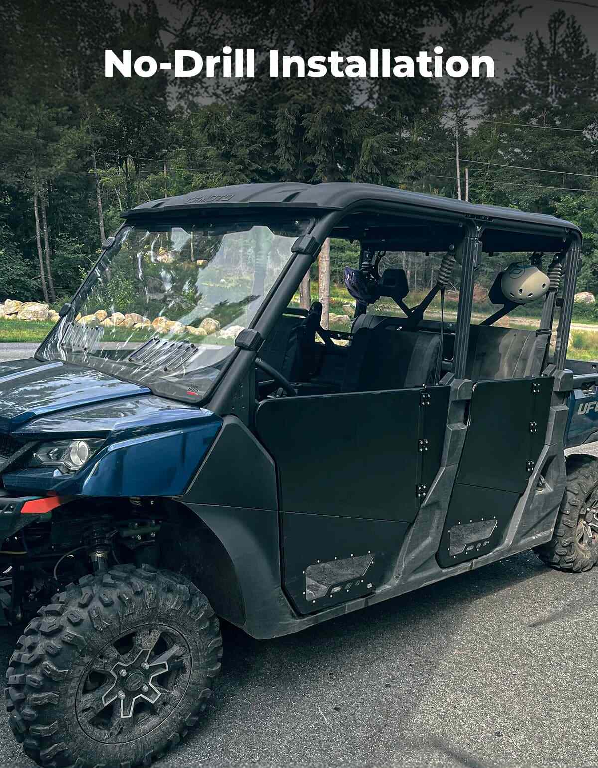 Kemimoto '22-'25 CF Moto UForce 1000XL 4 Piece Aluminum Half Doors