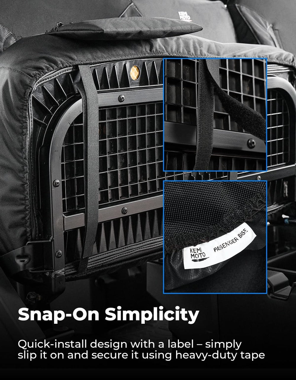 Kemimoto '22-'25 Polaris Ranger Crew XP 1000 UTV Wingback Seat Cover Set