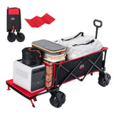 Kemimoto 220lbs Heavy Duty Folding Beach Wagon Cart
