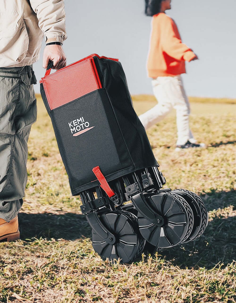 Kemimoto 220lbs Heavy Duty Folding Beach Wagon Cart
