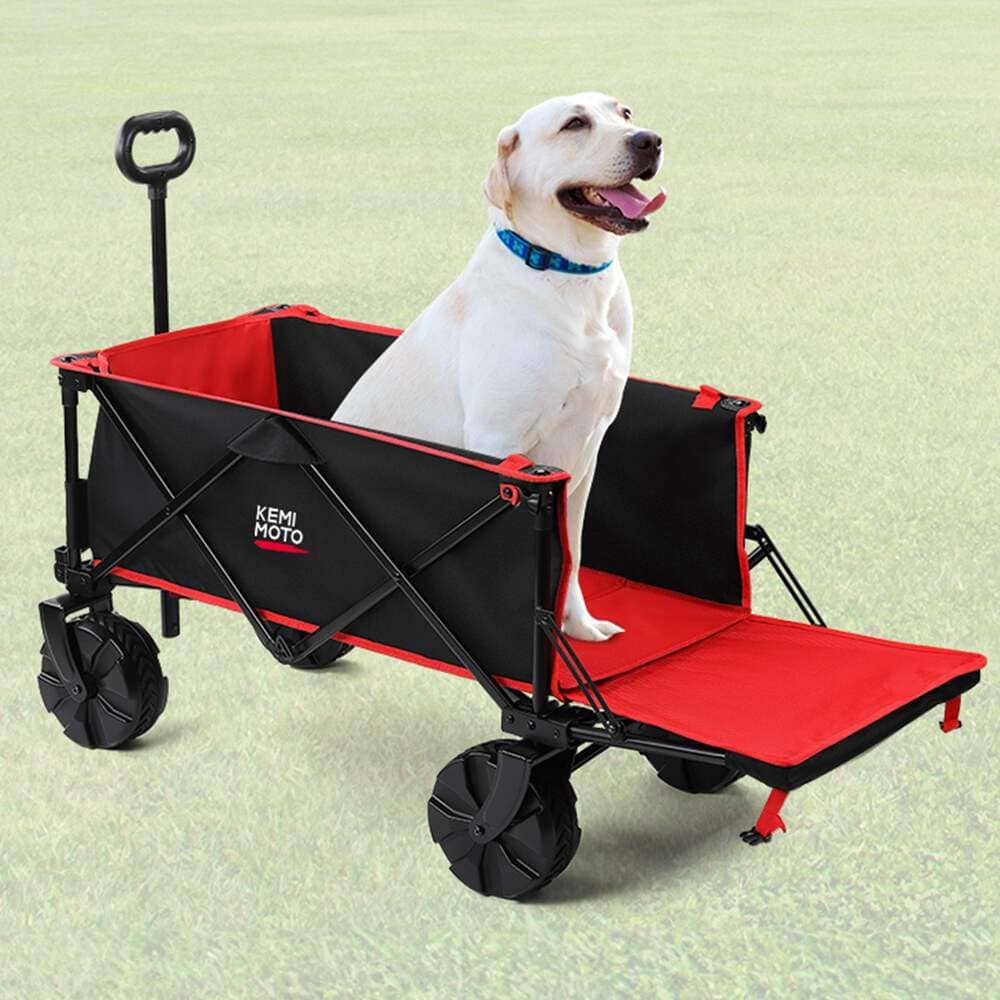 Kemimoto 220lbs Heavy Duty Folding Beach Wagon Cart