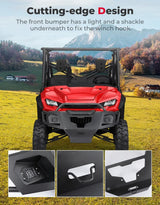 Kemimoto '23-'24 Honda Pioneer 1000-6 UTV Front Bumper with Lights