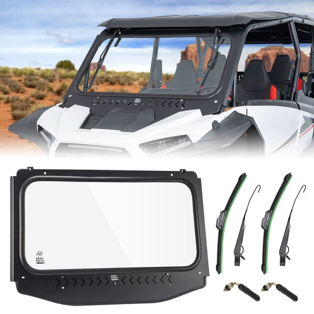 Kemimoto '24-'25 Polaris RZR XP 1000/4 1000 Glass Windshield w/ 2 Manual Wipers