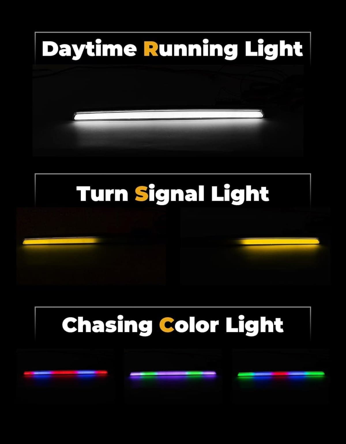 Kemimoto '24-'25 Polaris RZR XP 4 1000 Front Light Chasing Color Light