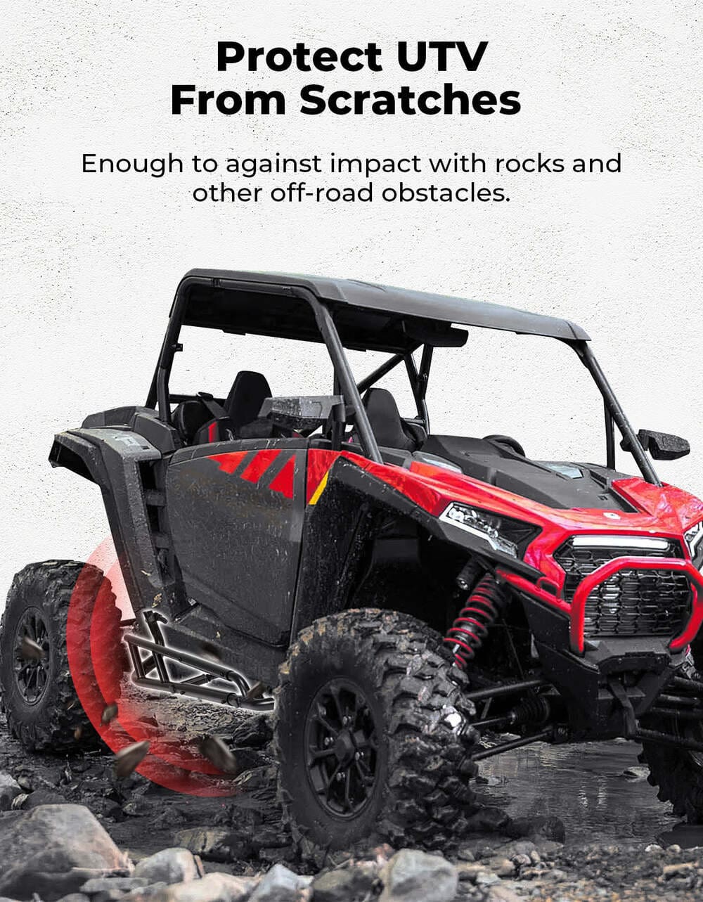 Kemimoto '24-'25 Polaris RZR XP 1000 Heavy Duty Steel Nerf Bars Rock Sliders