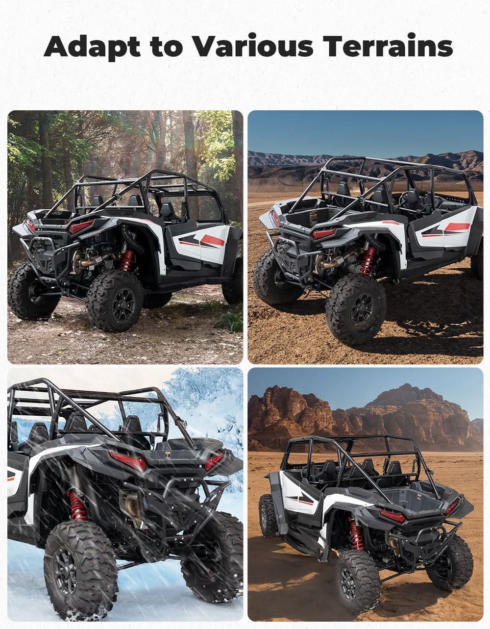 Kemimoto '24-'25 Polaris RZR XP 1000 Heavy Duty Steel Rear Bumper