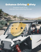 Kemimoto '24-'25 Polaris RZR XP 1000 Pre-Installed Rubber 2-in-1 Vented Windshield