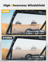 Kemimoto '24-'25 Polaris RZR XP 1000 Pre-Installed Rubber 2-in-1 Vented Windshield