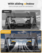 Kemimoto '24-'25 Polaris RZR XP 1000 Vented Clear Rear Windshield