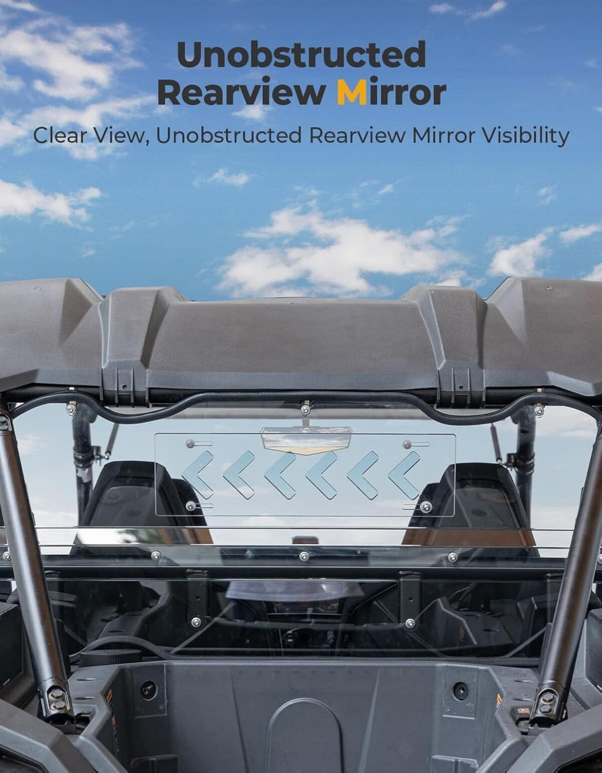 Kemimoto '24-'25 Polaris RZR XP 1000 Vented Clear Rear Windshield