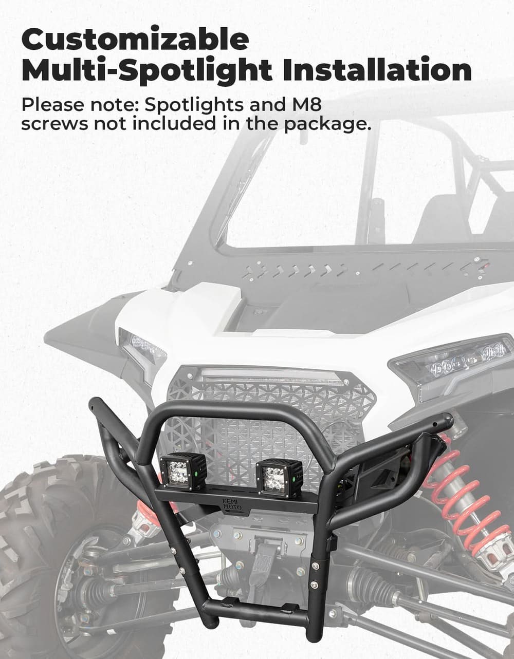 Kemimoto '24-'25 Polaris RZR XP 1000/ XP 4 1000 Heavy Duty Steel Front Bumper