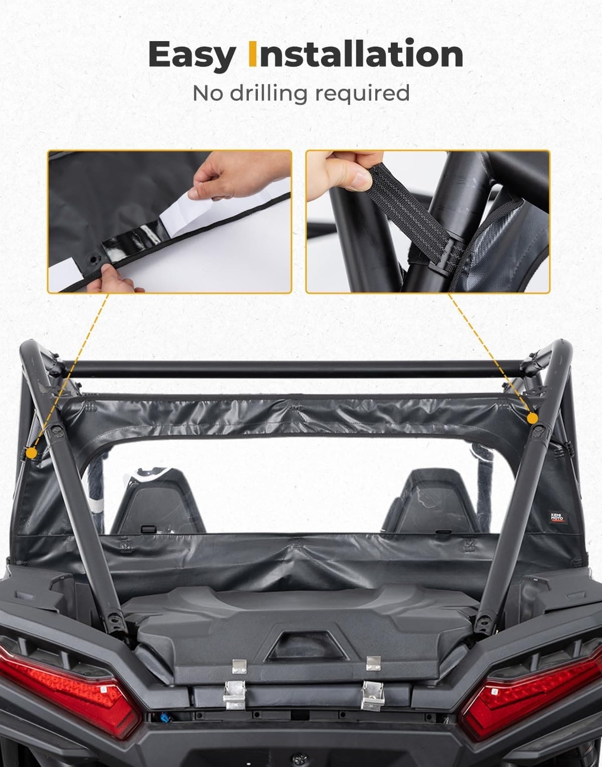 Kemimoto '24-'25 Polaris RZR XP 1000/XP 4 1000 Soft Rear Windshield