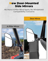 Kemimoto '24-'25 Polaris RZR XP 4 1000 2-Segment Convex Door Mirrors