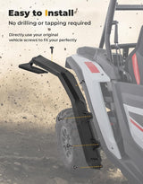 Kemimoto '24-'25 Polaris RZR XP 4 1000 8.5" Fender Flares Extended Mud Flaps - 4 Pcs