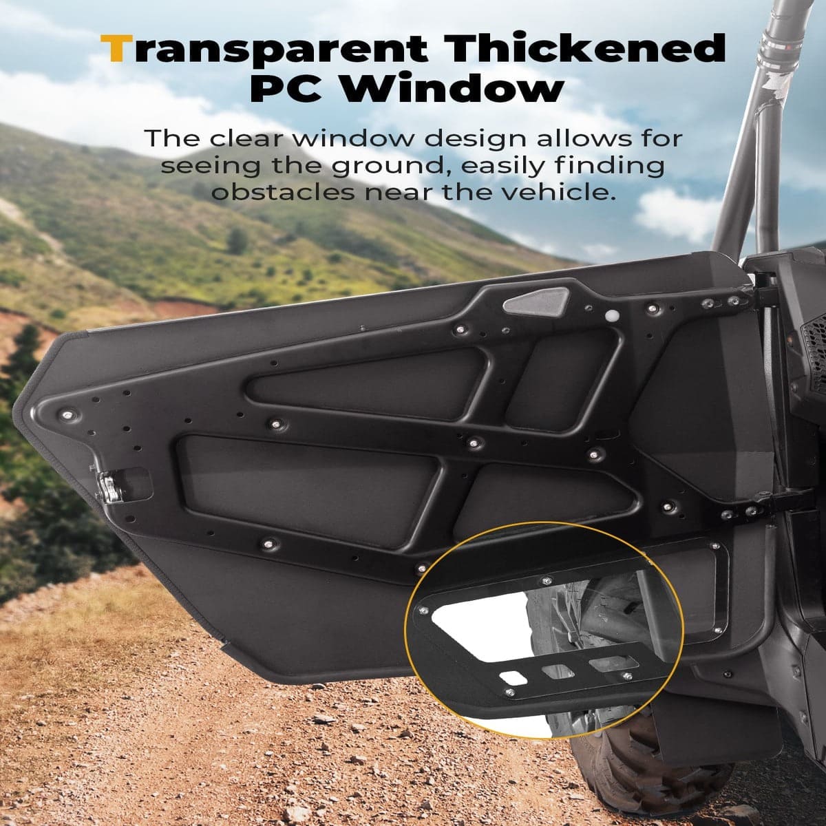 Kemimoto '24-'25 Polaris RZR XP 4 1000 Aluminum Half Door w/ PC Window - 4 Pcs