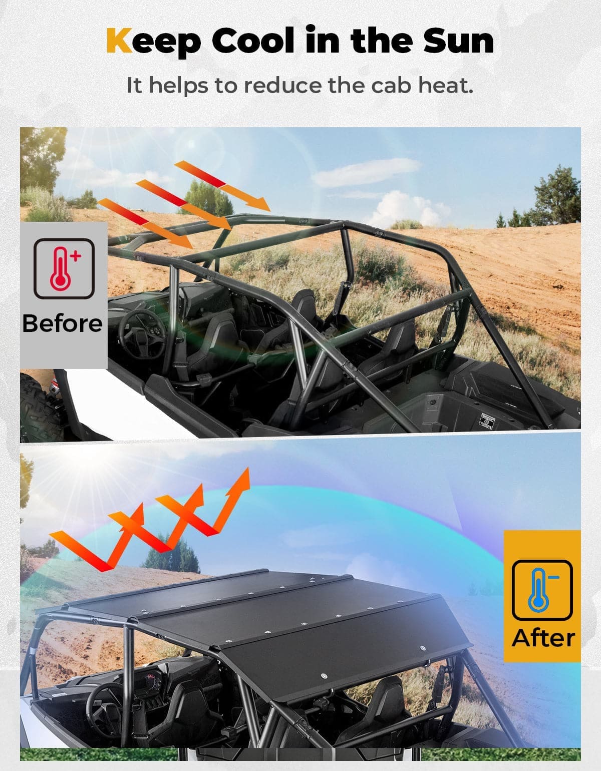 Kemimoto '24-'25 Polaris RZR XP 4 1000 Aluminum UTV Roof