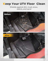 Kemimoto '24-'25 Polaris RZR XP 4 1000 Front TPE Floor Mats