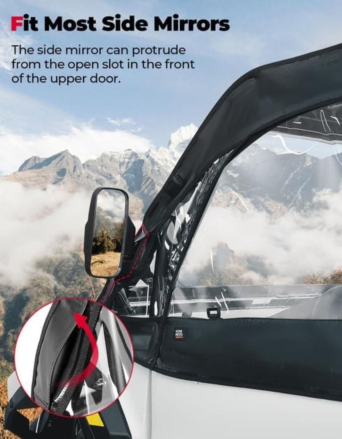 Kemimoto '24-'25 Polaris RZR XP 4 1000 Soft Cab Enclosure Upper Doors