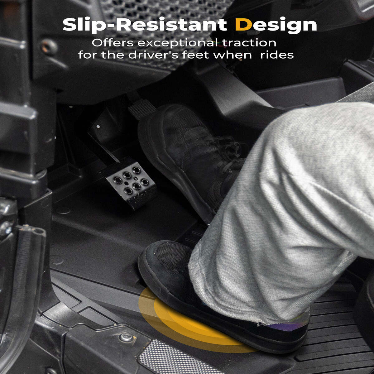 Kemimoto '24-'25 Polaris RZR XP 4 1000 TPE Non-Slip Floor Mats - 4 Pcs