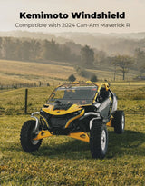 Kemimoto '24+ Can-Am Maverick R Scratch Resistant Flip Windshield
