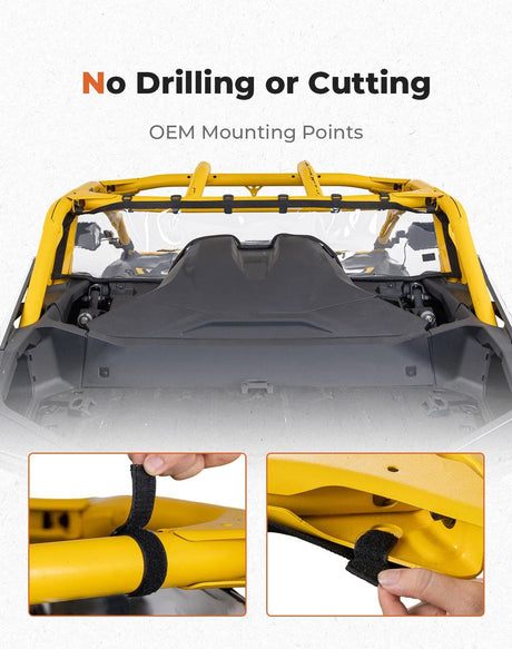 Kemimoto '24+ Can-Am Maverick R Soft Rear Windshield