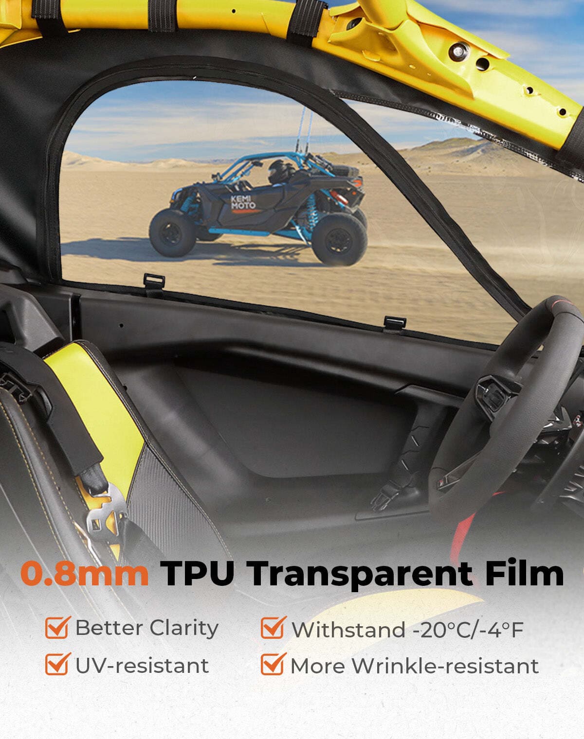 Kemimoto '24 Can-Am Maverick R Soft Upper Doors
