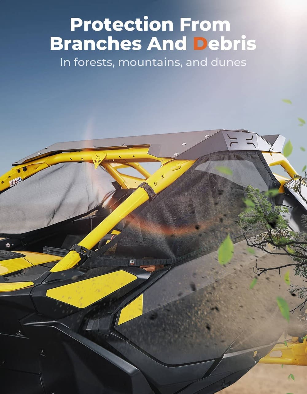 Kemimoto '24+ Can-Am Maverick R Window Nets