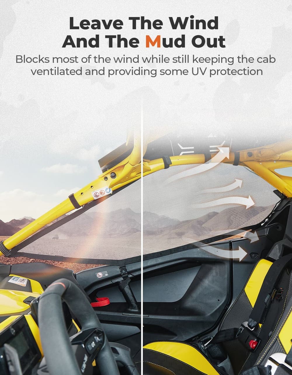 Kemimoto '24+ Can-Am Maverick R Window Nets