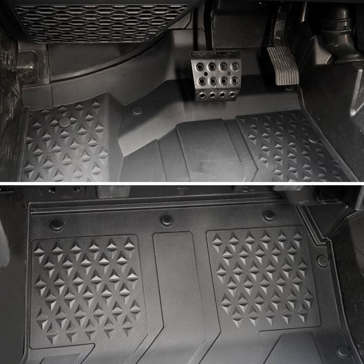 Kemimoto '24+ Polaris Ranger XD 1500 CREW 4 Pcs TPE Floor Anti-Slip Ma