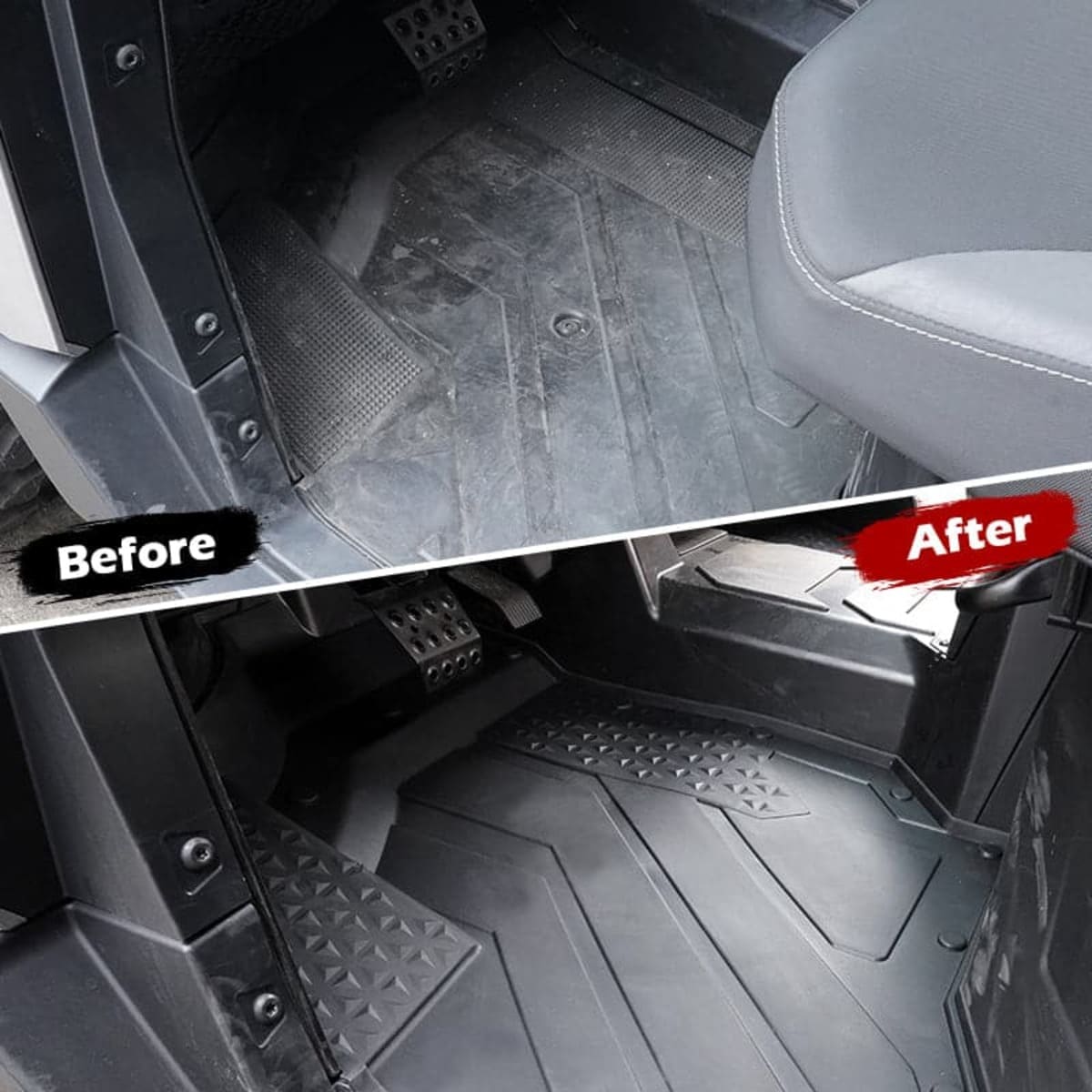 Kemimoto '24+ Polaris Ranger XD 1500 CREW 4 Pcs TPE Floor Anti-Slip Ma