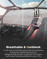 Kemimoto '24 Polaris RZR XP 4 1000 Window Mesh Net Side Soft Windshield